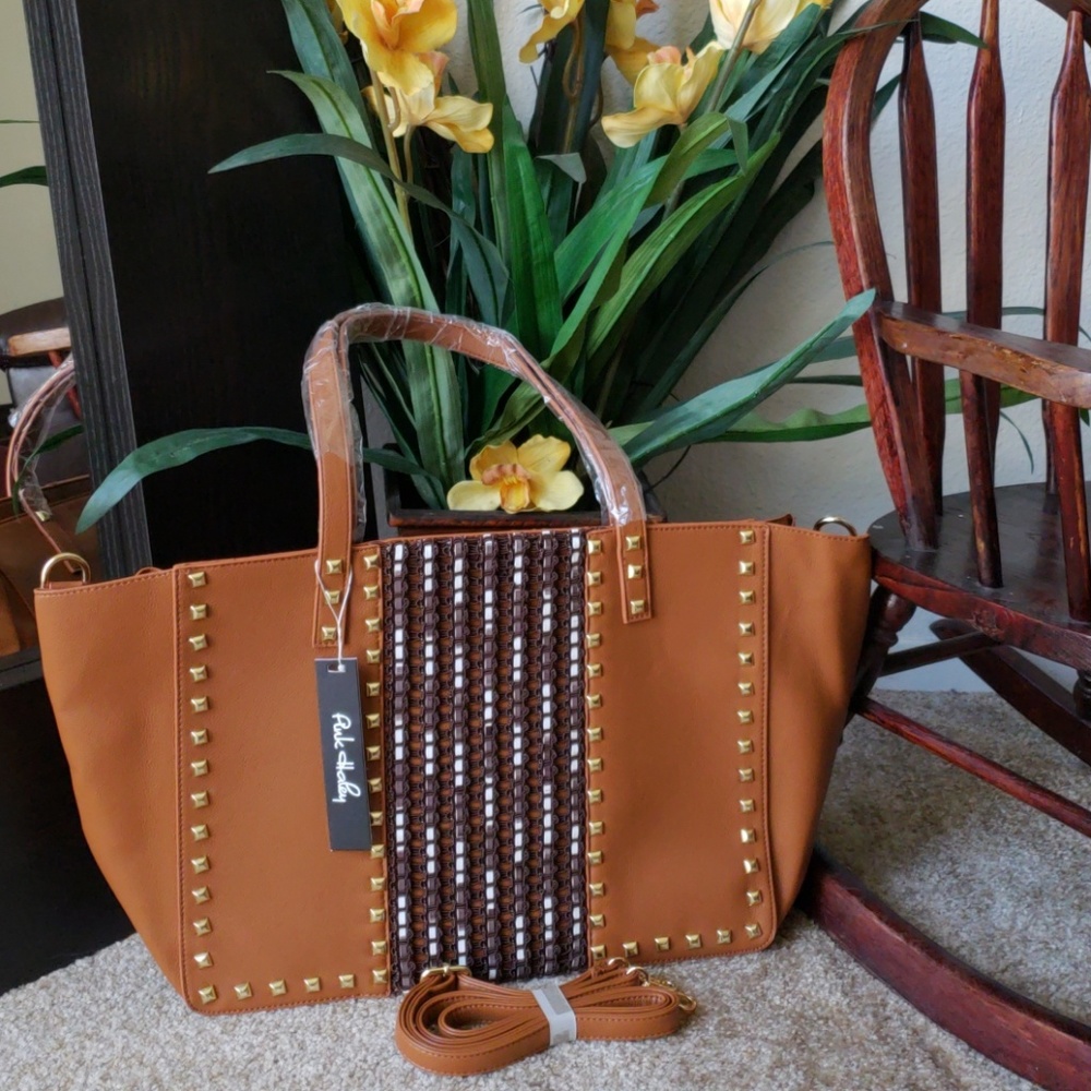 Oversize Brown studded Tote